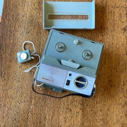 Vintage Westinghouse Portable Reel To Reel Tape Recorder With Microphone 