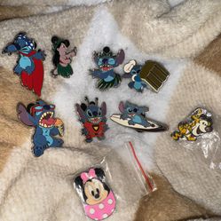 Disneyland Pins Stitch, Minnie, Tiger 