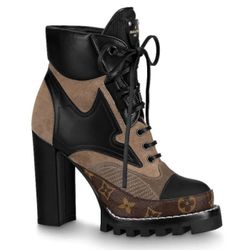 Louis Vuitton Suede Calfskin Star Trail Boots