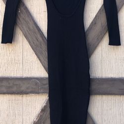 Xiarichanming Stretchy Sweater Low Back Dress Size S