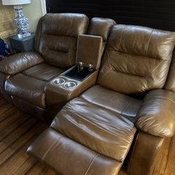 Double recliner couch 