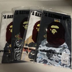 4 Bape Ape Shirts 