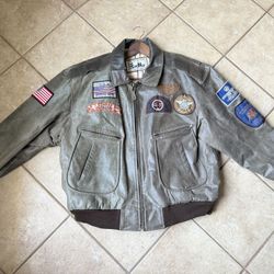 Excelled Leather Bomber Jacket SIZE: 2XL