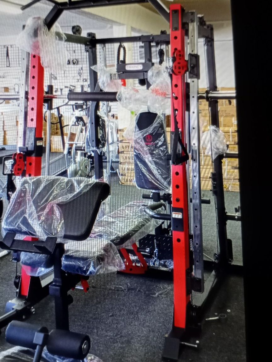 Marcy Smith Machine / Cage System with Pull-Up Bar and Landmine Station | SM-4033
