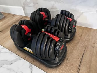 Pair Bowflex Adjustable Dumbbells