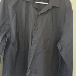 Black Long Sleeved Van Heusen Dress Shirt