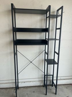 Used Black 7-Tier Over-the-Toilet Storage Organizer