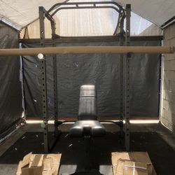 Squat Rack Olympic Weight Set Bench Press