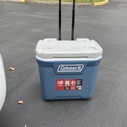 Coleman Classic 60QT Cooler On Wheels W/Handle For Easy Carry(See & Click On Pictures)