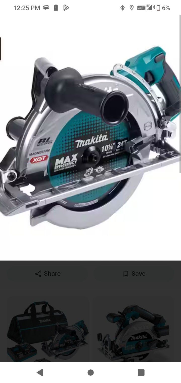 Makita 40v 7 1/4 Inch Max XGT Brushless Circular Saw