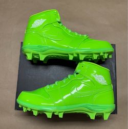 Nike Air Jordan 1 Retro Mid TD Cleat Electric Green Men’s sz 11.5 or 12 Football NEW!