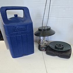 Coleman double mantle gas ignition Propane Lantern with carry case