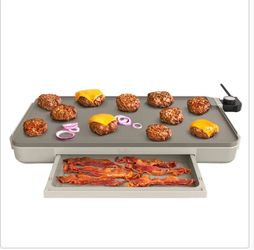 bella 12" x 22" XL Griddle with Warming Tray