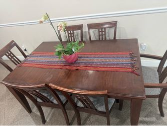 Wood dinner table