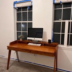 CB2 Drommen 3 Drawer Wood Desk