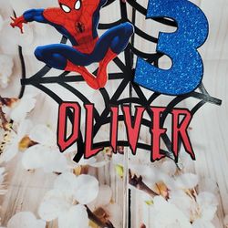 Spiderman Cake Topper Birthday Decorations 