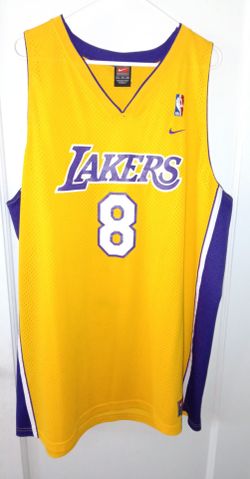 Size 3X Kobe Bryant Golden & Purple #8 Lakers Jersey