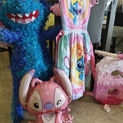1 Dress Size 6, 2 Piñatas, 1 Candle, 1 Angel Balloon. 