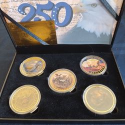 24kt gold plated coin set