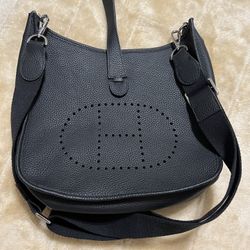 H Leather Crossbody Bag 