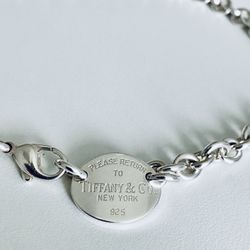Return To Tiffany Collection Oval Tag Necklace 