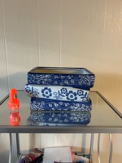 Oriental Asian Blue And White planters pot