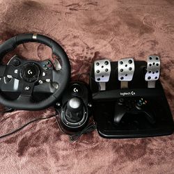 Logitech Race Wheel Set Up With Gear Shift And Xbox Series X/s Controller