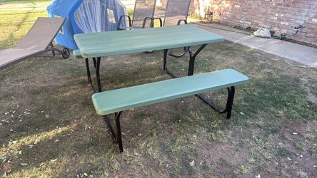 Outdoor Picnic Table with Bench
