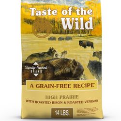 Taste of the Wild, High Prairie, 14lb, Dry Dog Food, BB: 1/2026