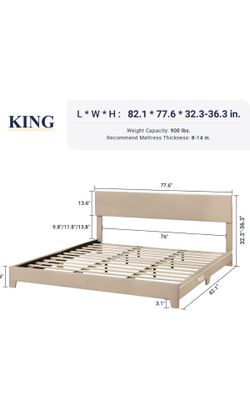Like-New Allewie King Size Bed Frame – Only Used for 2 Months