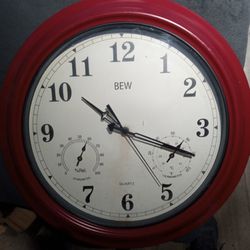 New 18" Outdoor Clock All Metal &  Glass Face 30$ In Box