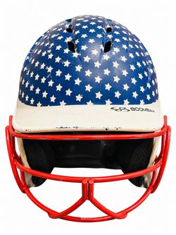Red White Blue Softball Helmet