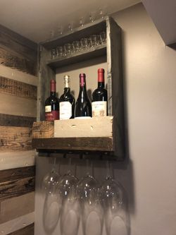 Wine rack rustic look, hand crafted