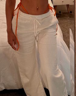 White Zara Linen Pants