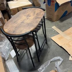 Wooden Round Table & Chair Set