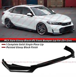 25-26 Honda Civic M Style Gloss Black 1PC Front Bumper Lip