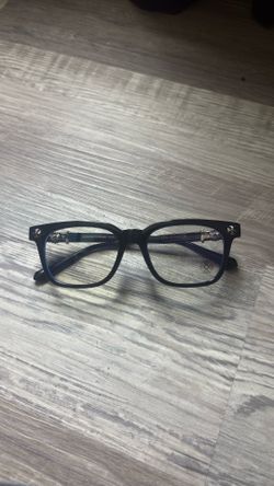 These black Chrome Hearts blue light