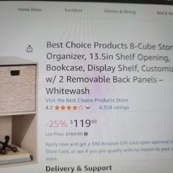 8-Cube Storage Organizer Bookcase