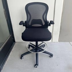 New In Box Seat Height Adjustable From 23 To 29 Inch Drafting Computer Black Mesh Chair High Seating Draft Office Furniture