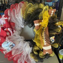 Ohio State/ Pittsburg Steelers Wreath