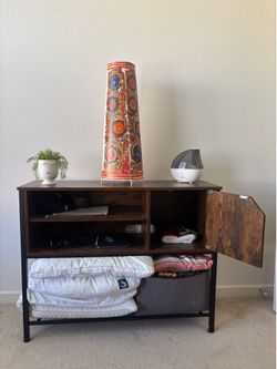 Mahogany-colored Storage Cabinet