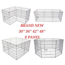 Brand New 8 Panel Dog Playpen Shapable 16ft Long Pet Yard Fence Portable Attachable To Crate Pet Corral Animal Cage 