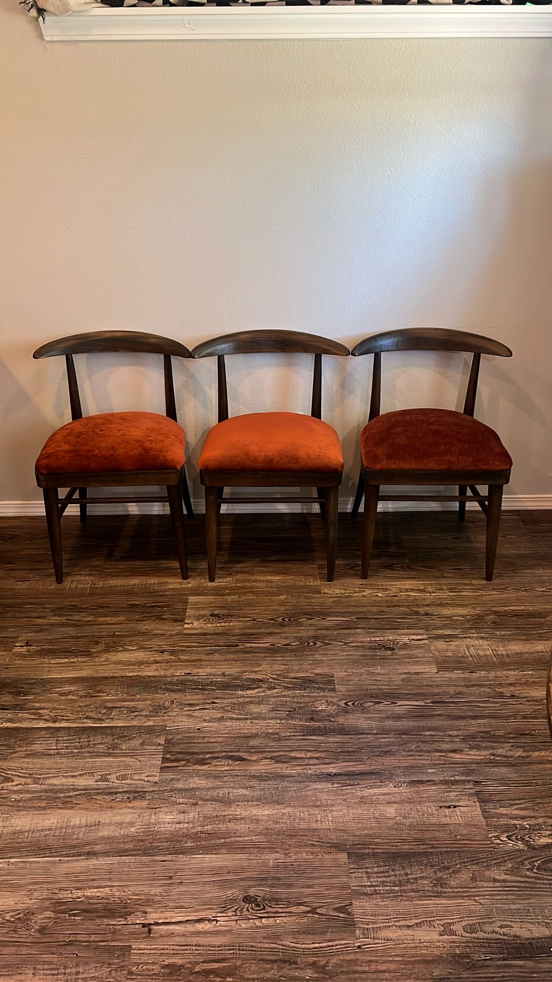 Set Of 3 Vintage Mid Mod Chairs