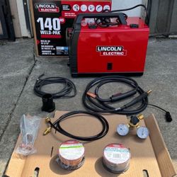 Lincoln Electric Weld-Pak 140 Amp MIG and Flux-Core Wire Feed Welder, 115V, Aluminum Welder with Spool Gun sold separately