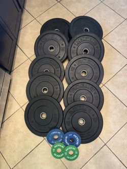 ROGUE BUMPER PLATES BY HI-TEMP 225lbs total