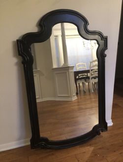 Shabby Chic Black Distressed Mirror