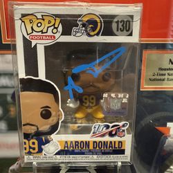 Aaron Donald Signed Rams Funko Pop Beckett Certified Mint 