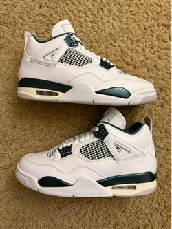 Size 9 (Worn once, no box) - Air Jordan 4 retro oxidized green