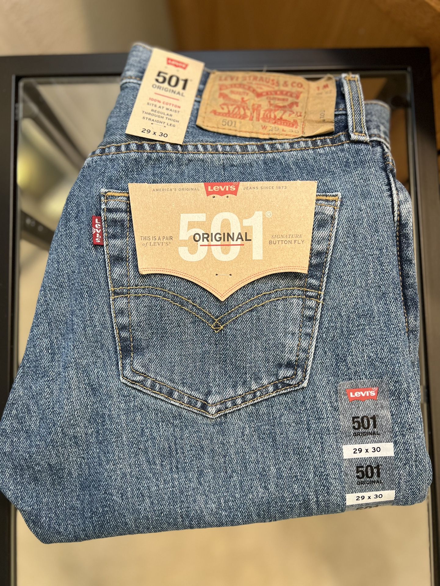 Levis 501 Original Button Fly Jeans Size 29 X 30