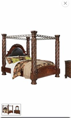 dining room set King size canopy bedroom set n dining room set
